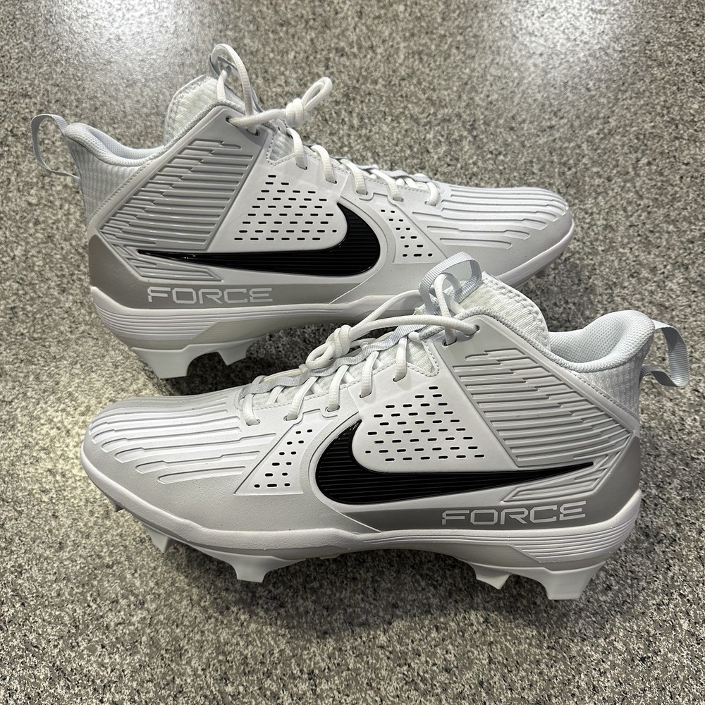 Nike Force Savage Pro 3 Football Cleats Mens Size 16 White Grey DA5453-108